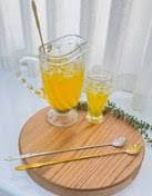 قاشق شربت استیل بلند پارچ TABLEWAREطلایی — تصویر ۴