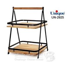 استند چوبی یونیک unique مربع 2 طبقه UN-2925 — تصویر ۲