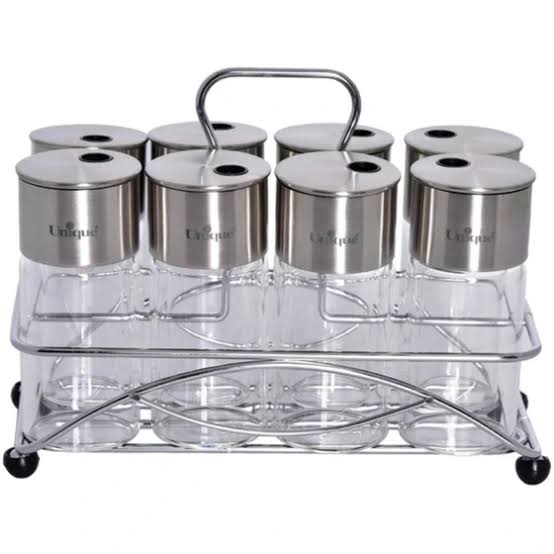 سرویس ادویه یونیک unique استیل 8 عددی UN-1624