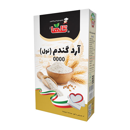 آرد سفید گندم گلها مدل جعبه مقدار 500 گرم