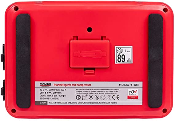جامپ استارت و پاور بانک به همراه کمپرسور باد خودرو برند WALTER آلمان — تصویر ۵