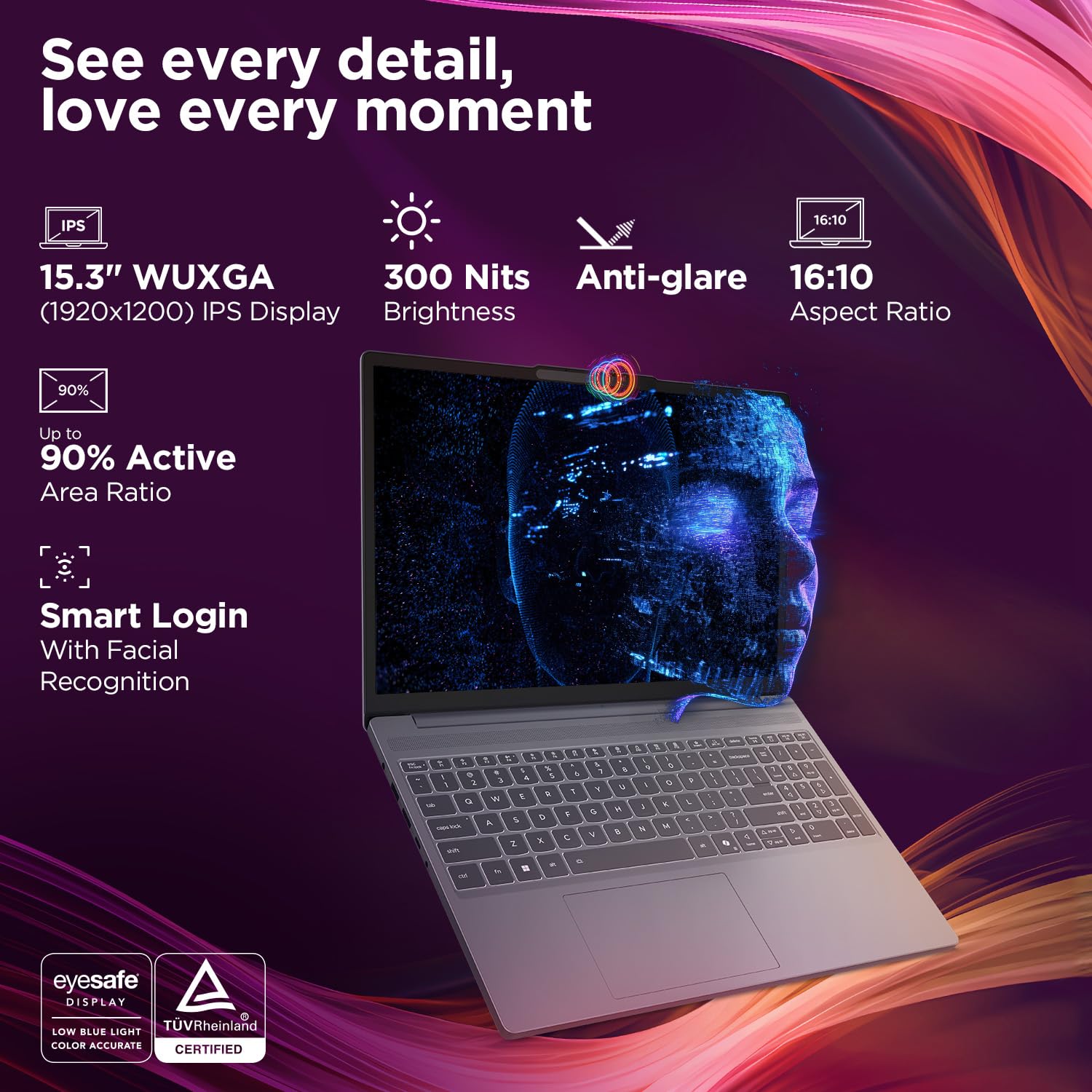 لپ تاپ لنوو IDEAPAD SLIM 3 (New) LENOVO i5 13420H-8GB-512GB-IRIS-15.3 WUXGA — تصویر ۸