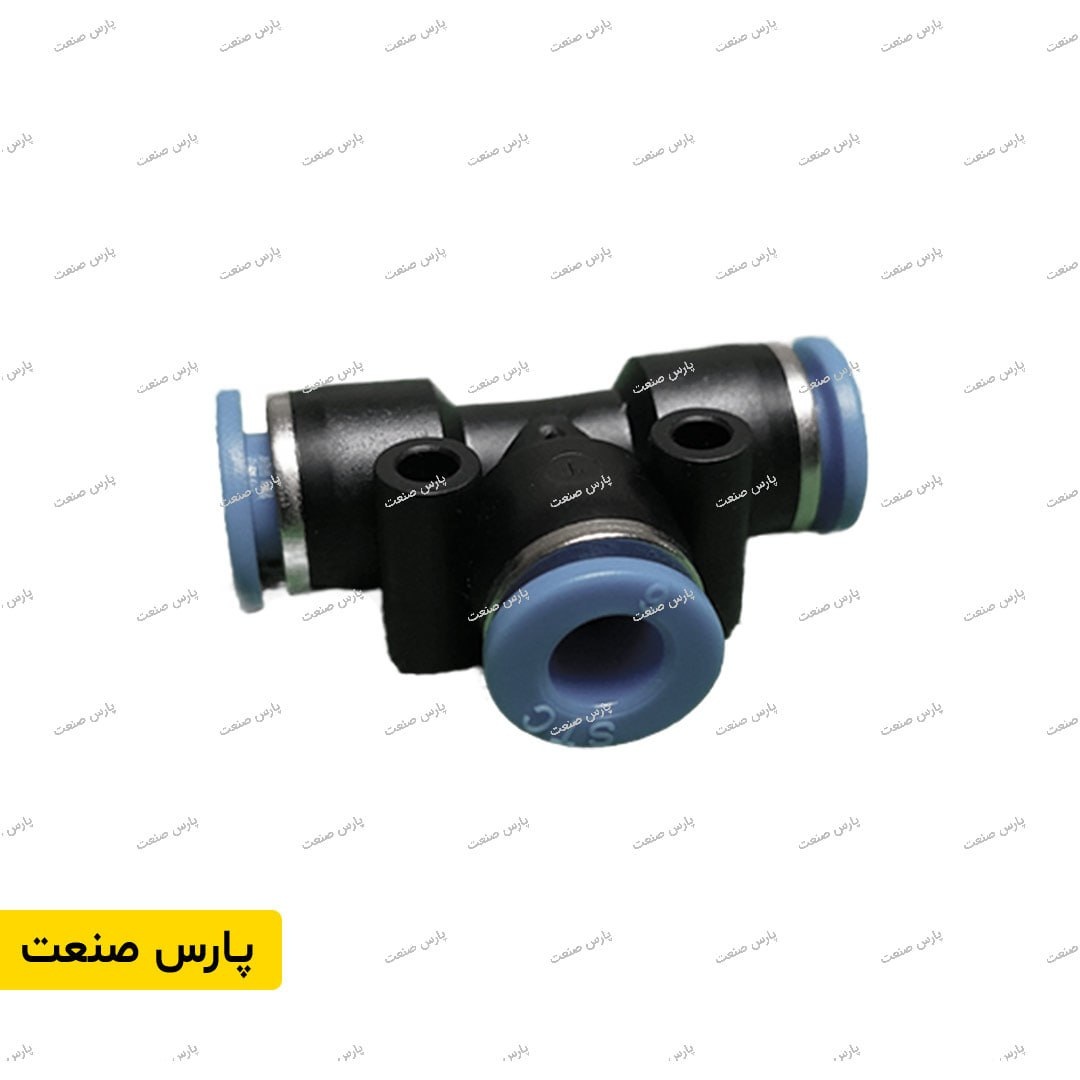 پایه نازل مه پاش کم فشار سه سر فیتینگی 6 میلیمتر — تصویر ۳