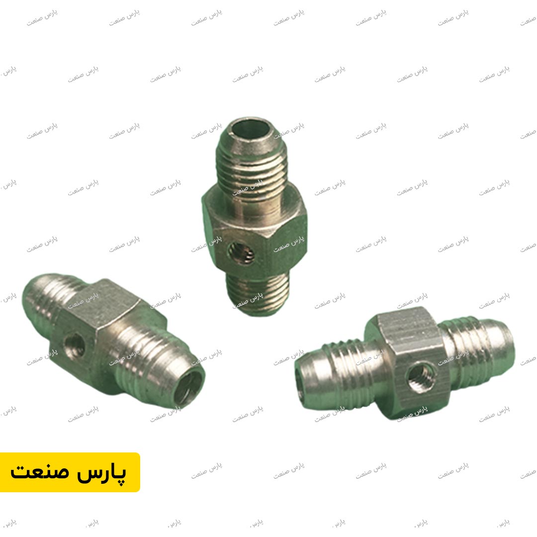 پایه نازل دو خروجی دو سر رزوه 180 درجه مه پاش فشار قوی (6 پرچی) — تصویر ۳