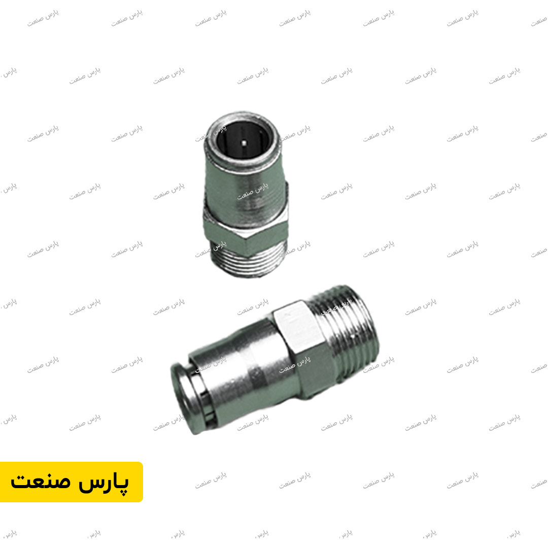 ابتدای خط فیتینگی 3/8 اینچ مه پاش فشار قوی رزوه 3/8 (نرگی) — تصویر ۴