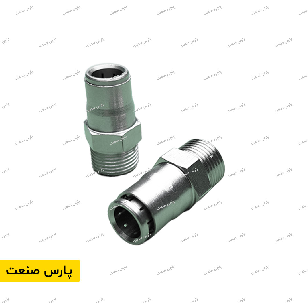 ابتدای خط فیتینگی 3/8 اینچ مه پاش فشار قوی رزوه 3/8 (نرگی) — تصویر ۳