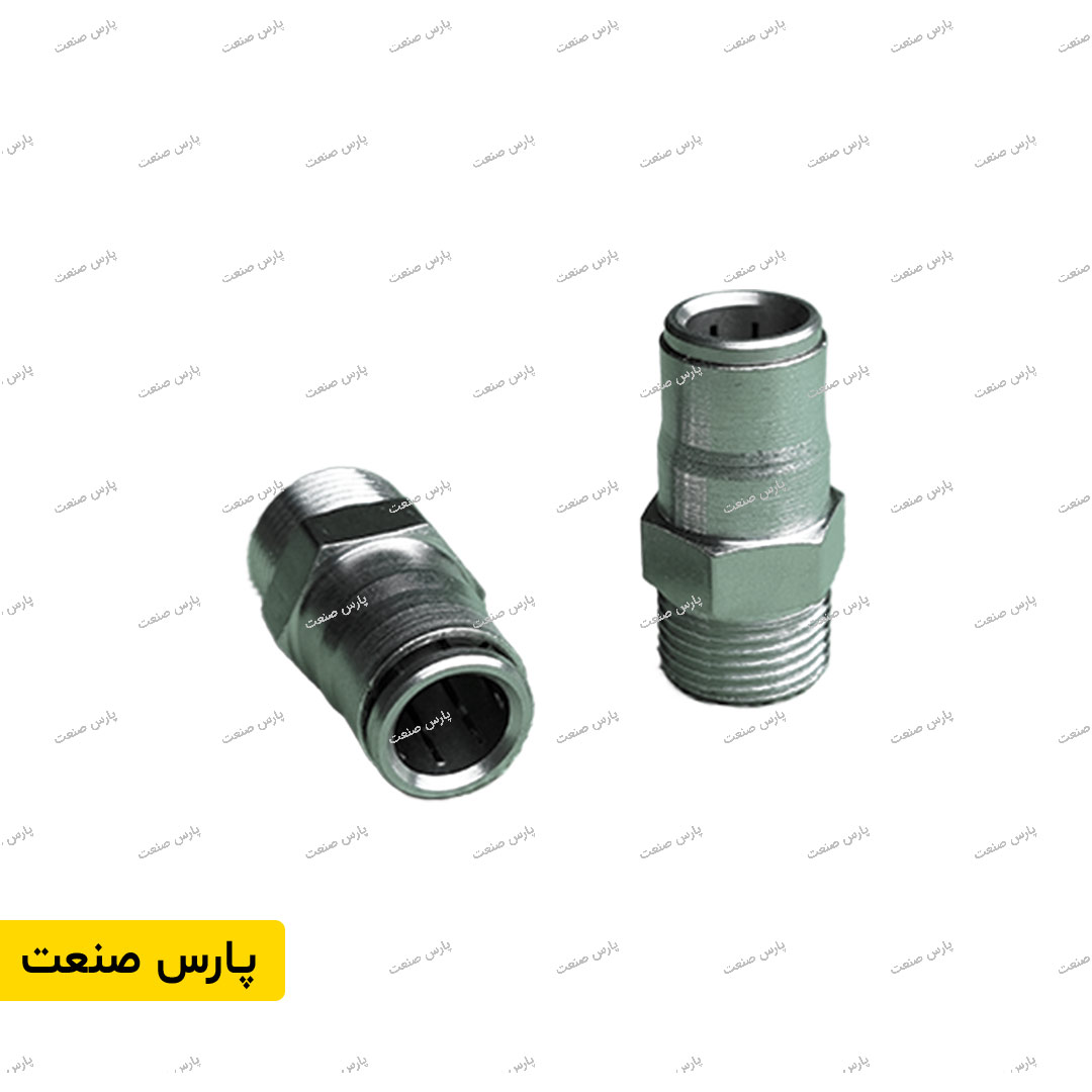 ابتدای خط فیتینگی 3/8 اینچ مه پاش فشار قوی رزوه 3/8 (نرگی) — تصویر ۲