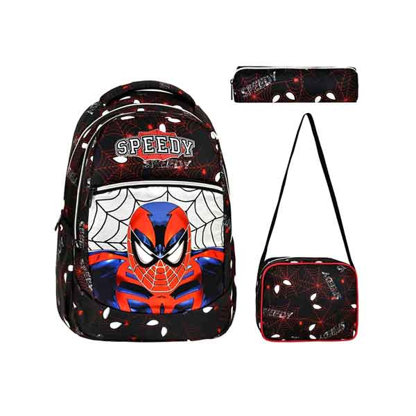 کوله پشتی ترندیول مدل Spider به همراه کیف غذا و جامدادی