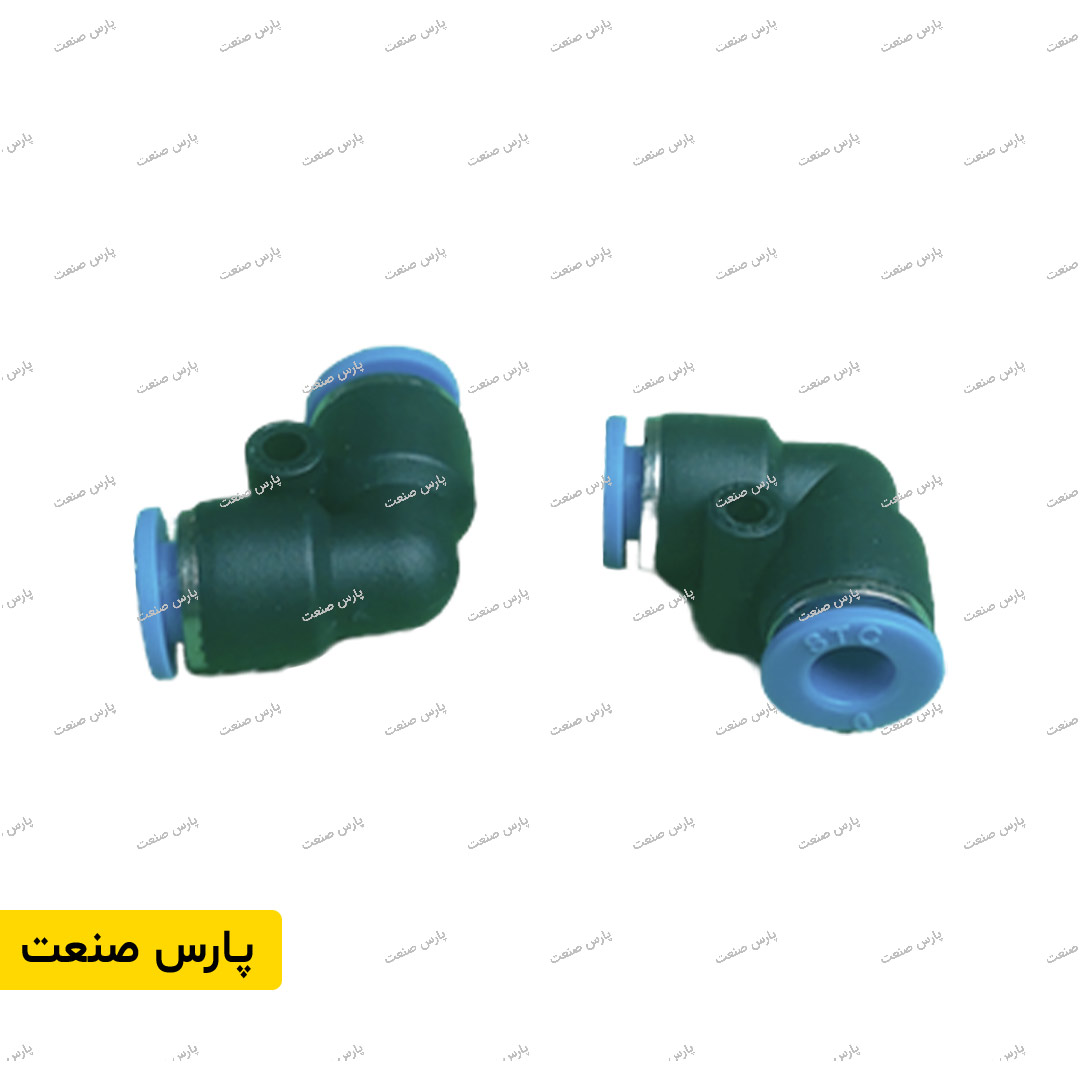 زانو مساوی دو سر فیتینگی 6 میلیمتر (مه پاش کم فشار) — تصویر ۳