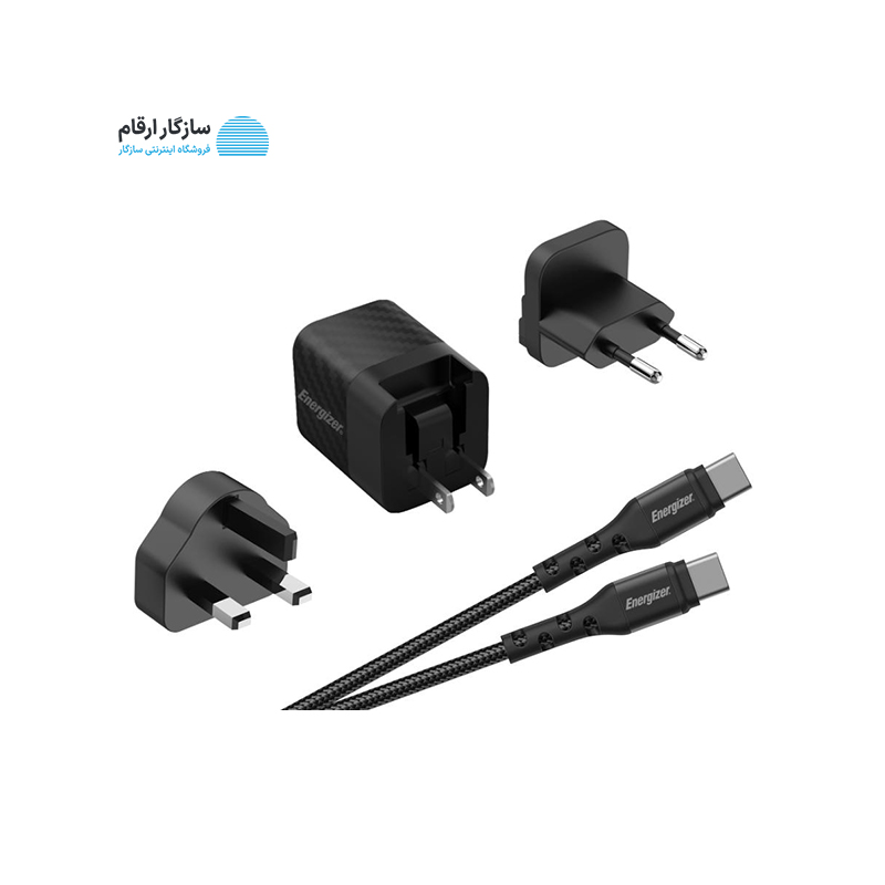 شارژر دیواری 38 وات انرجایزر مدل Energizer A38QMUC دو پورت به همراه کابل USB-C — تصویر ۳