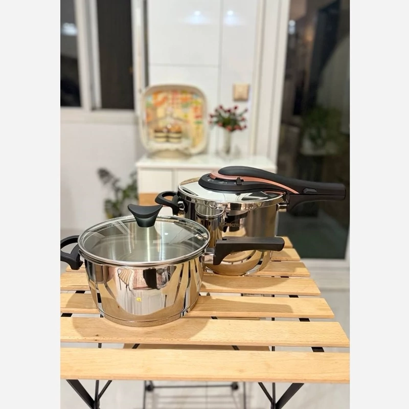 زودپز دوقلو جانستون 6+4 لیتر مدل PROCOOK — تصویر ۳