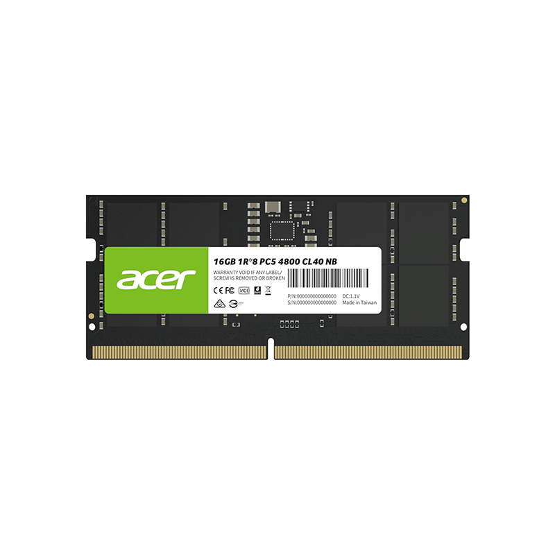 حافظه رم لپ تاپ ایسر DDR5 مدل SD200 فرکانس 4800 مگاهرتز CL40 ظرفیت 16 گیگابایت