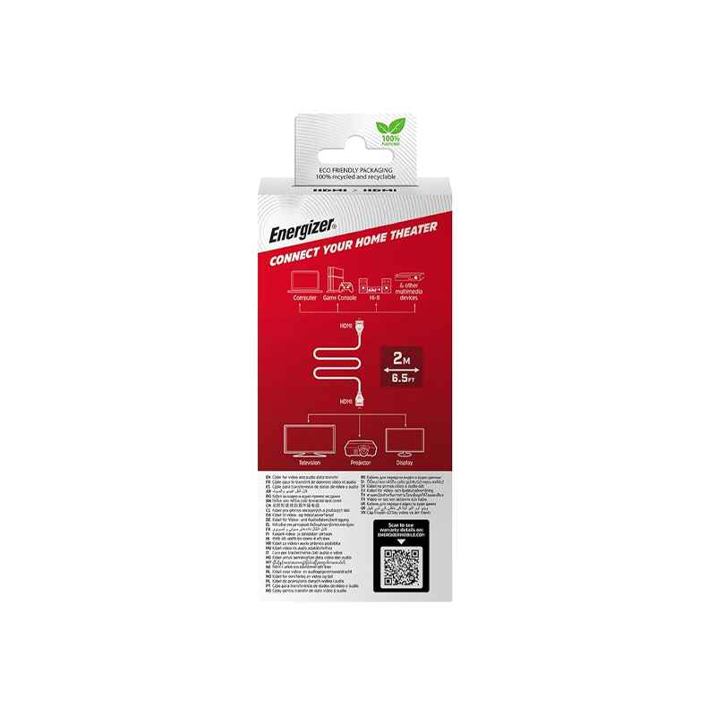 کابل HDMI انرجایزر Energizer HDMI Cable مدل C110 با طول 2 متر — تصویر ۴