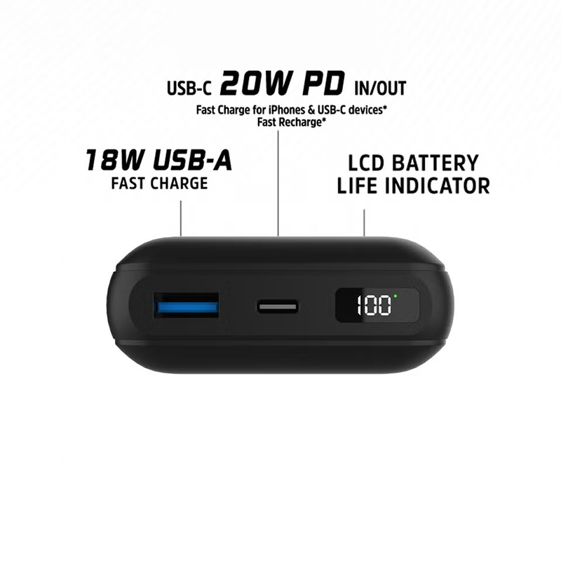 پاور بانک بی سیم انرجایزر PowerSafe 20W PD مدل QE20008PQ ظرفیت 20000 میلی آمپر سه پورت به همراه کابل USB-C — تصویر ۷