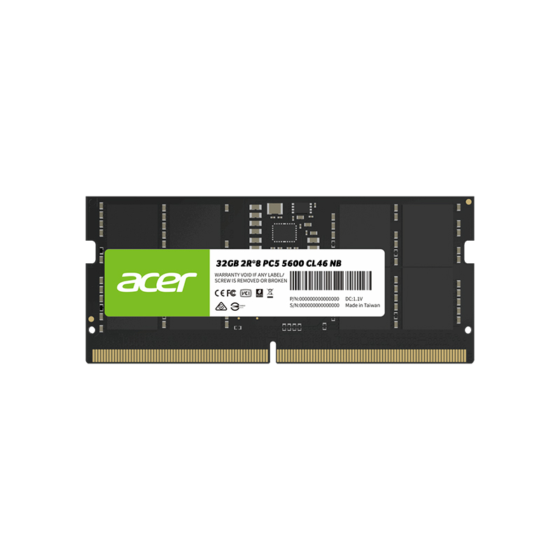 حافظه رم لپ تاپ ایسر DDR5 مدل SD200 فرکانس 5600 مگاهرتز CL46 ظرفیت 32 گیگابایت