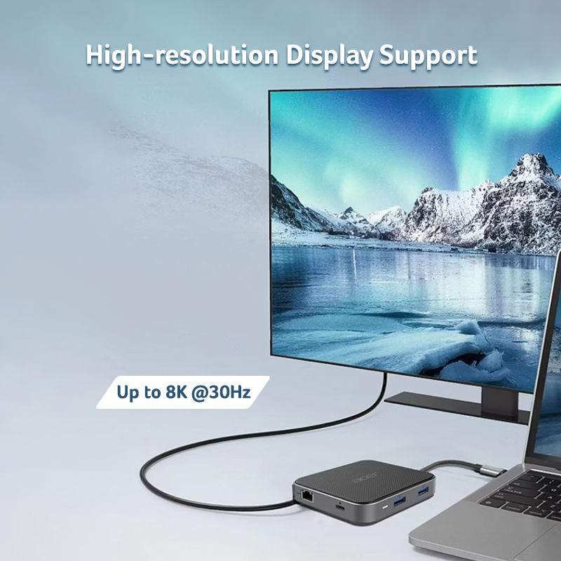 هاب 7 پورت USB-C ایسر مدل Acer 7 in 1 USB4 8K Multi Display Hub — تصویر ۷