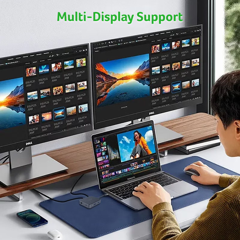 هاب 7 پورت USB-C ایسر مدل Acer 7 in 1 USB4 8K Multi Display Hub — تصویر ۸