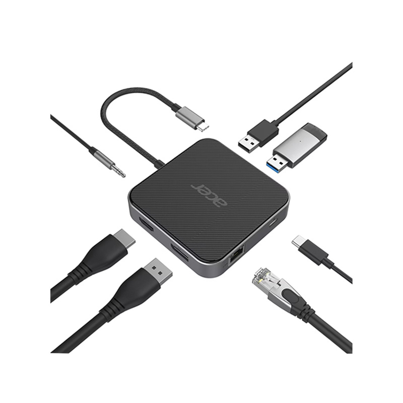 هاب 7 پورت USB-C ایسر مدل Acer 7 in 1 USB4 8K Multi Display Hub — تصویر ۳