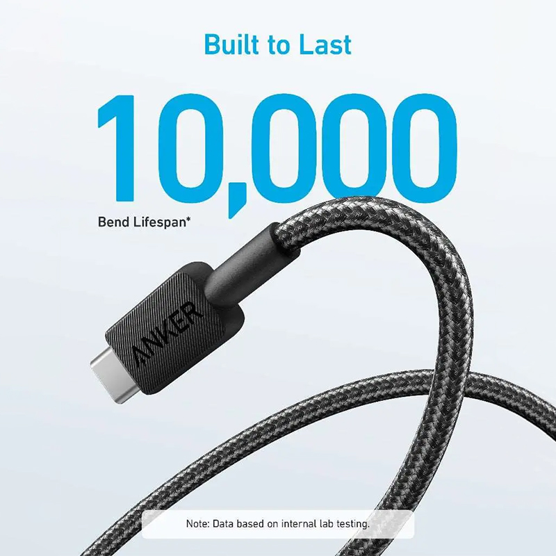 کابل USB-A به USB-C انکر Anker 322 USB-A to USB-C Cable مدل A81H5 با طول 90 سانتی‌متر — تصویر ۸