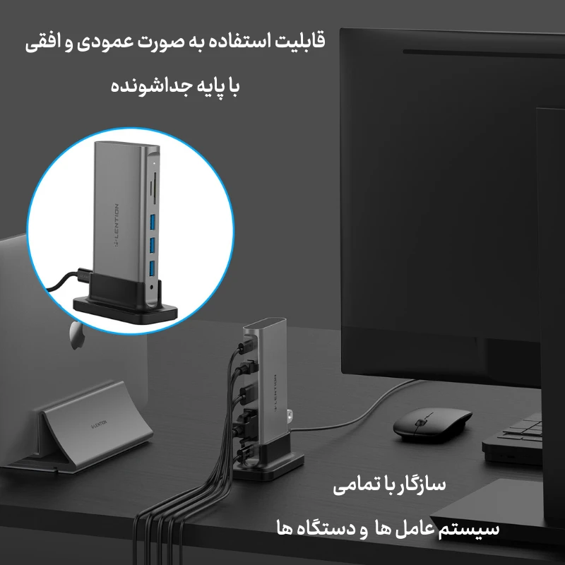 داک استیشن 10پورت D55 | USB-C — تصویر ۵