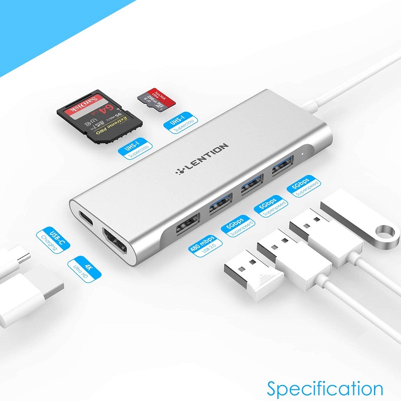 هاب 5 پورت C15 USB C — تصویر ۸