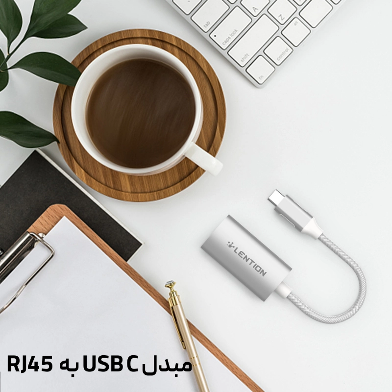 مبدل USB C به CU604 RJ45 — تصویر ۶