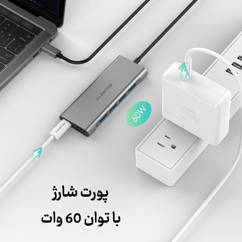هاب 6 پورت C35 1M USB C — تصویر ۸