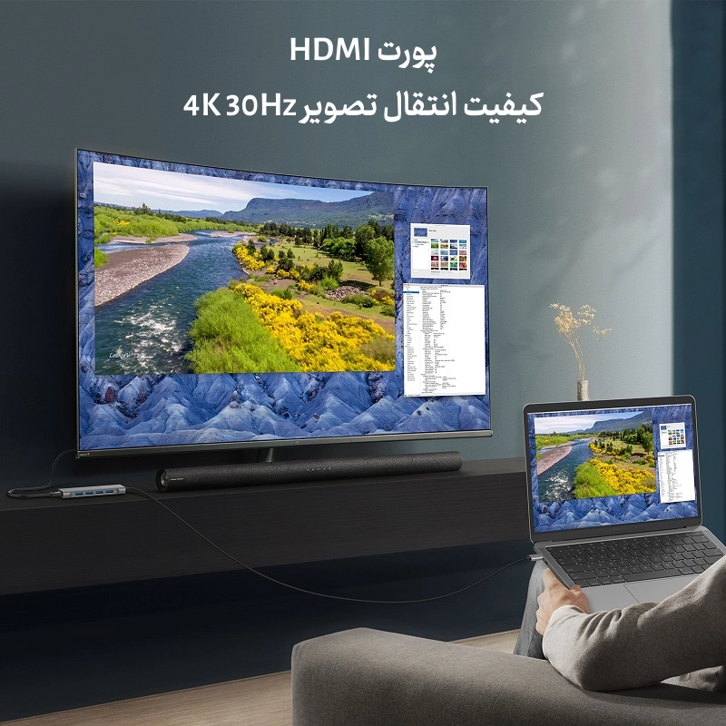 هاب 6 پورت C35 1M USB C — تصویر ۶