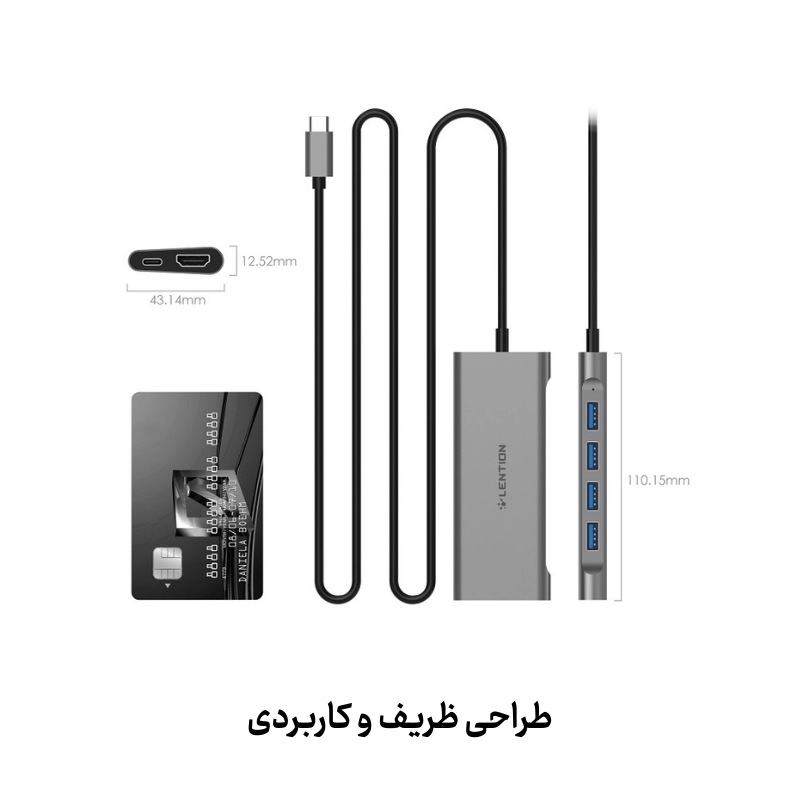 هاب 6 پورت C35 1M USB C — تصویر ۳