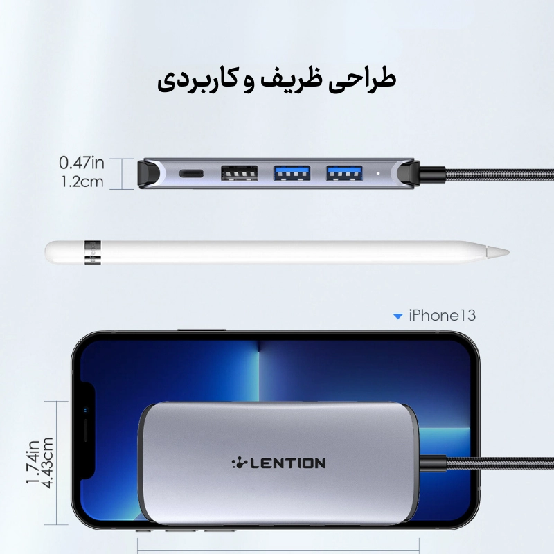 هاب 8 پورت C48 USB C — تصویر ۳