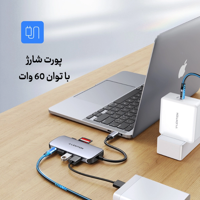 هاب 8 پورت C48 USB C — تصویر ۵