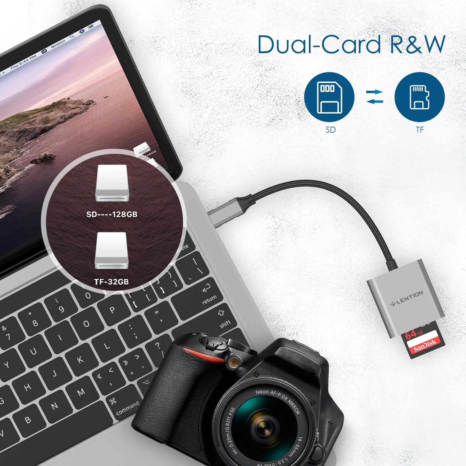 مبدل USB C به C8 SD/MicroSD — تصویر ۸