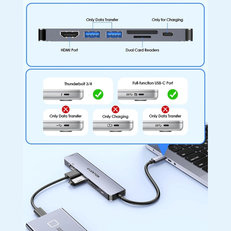 هاب 7 پورت CE45 USB C — تصویر ۷