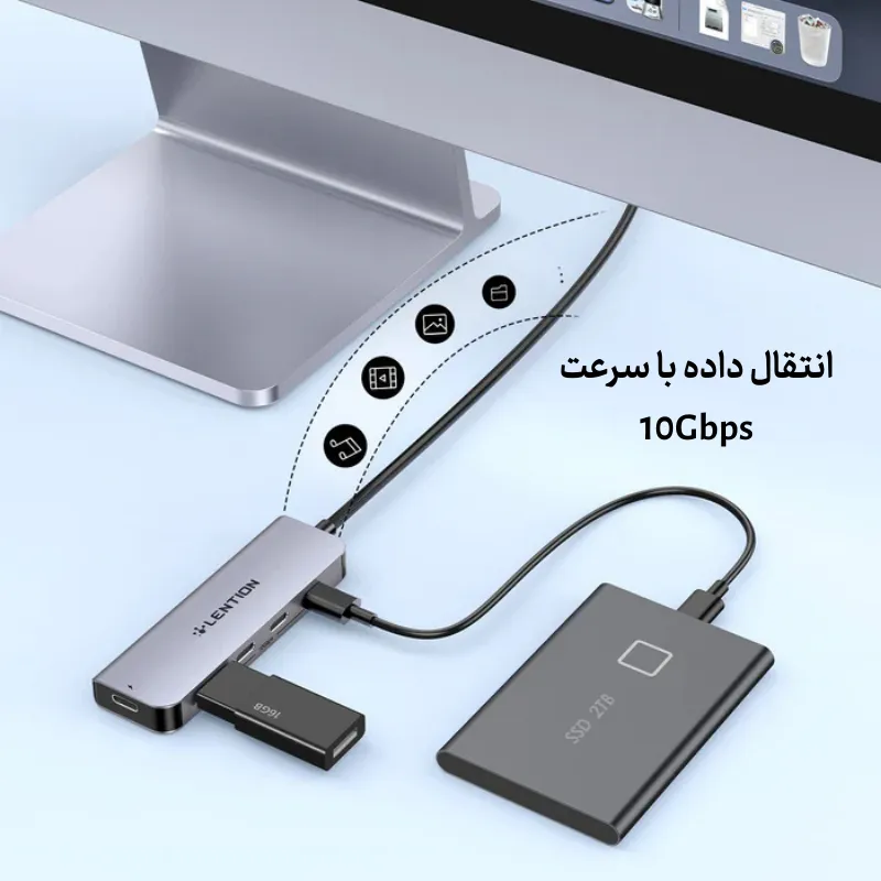 هاب 5 پورت CE31s USB C — تصویر ۸