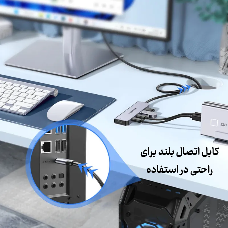 هاب 5 پورت CE31s USB C — تصویر ۶