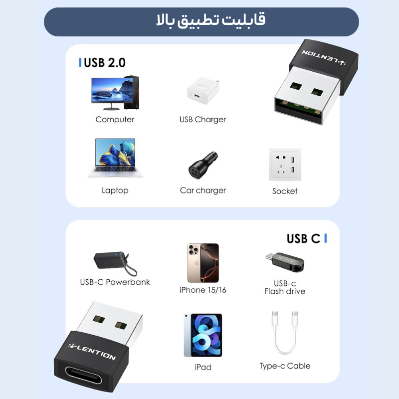 مبدل Type-C به USB مدل H1 — تصویر ۴