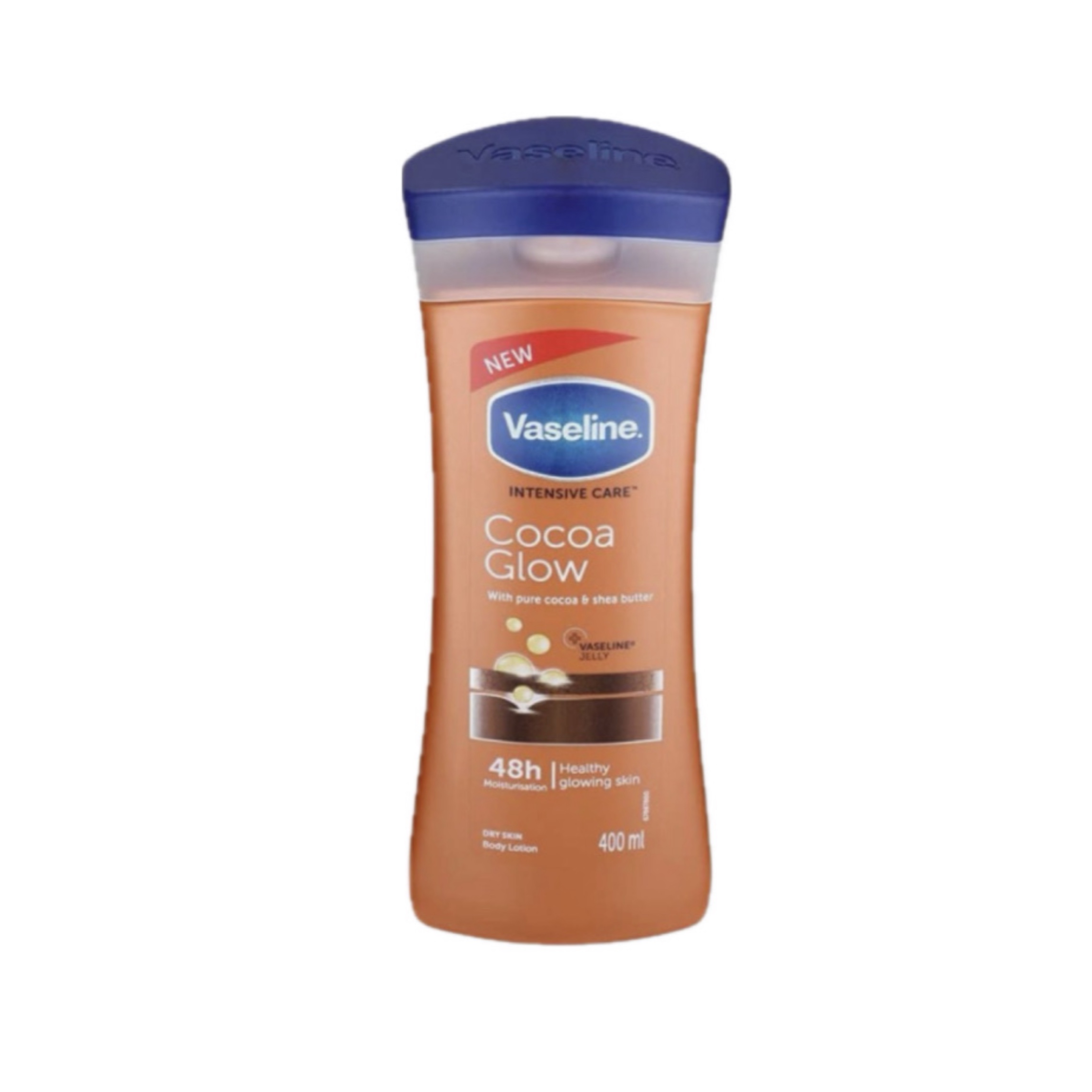 لوسیون بدن وازلین مدل Cocoa Glow حاوی کره کاکائو حجم 400 میلی‌لیتر