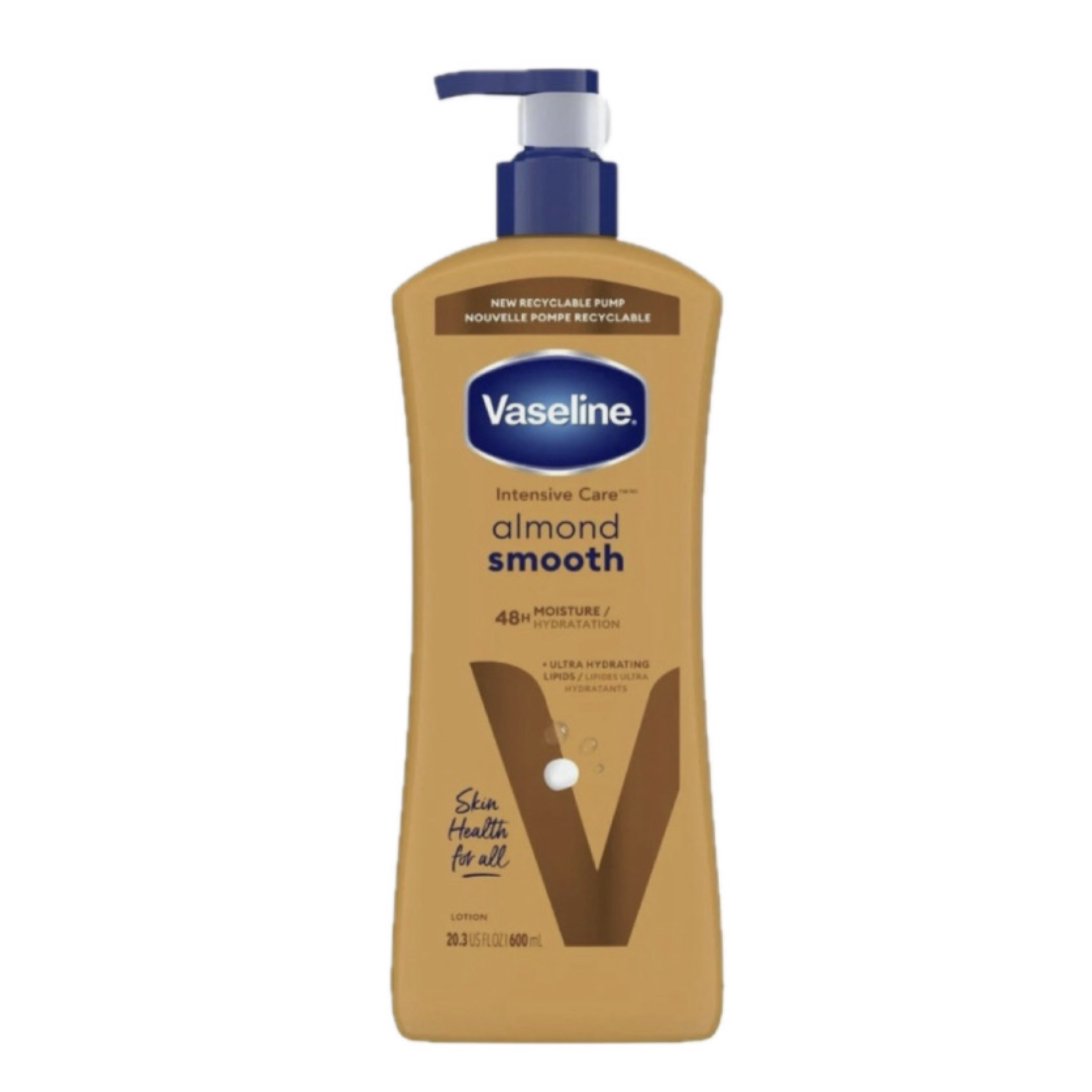 لوسیون بدن وازلین مدل Almond Smooth حاوی روغن بادام حجم 600 میلی‌لیتر