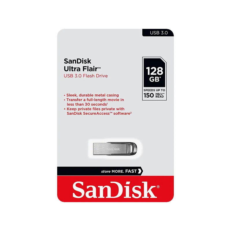 فلش مموری USB3.0 سن دیسک مدل Ultra Flair ظرفیت 128 گیگابایت — تصویر ۲