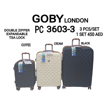 چمدان سه تکه Goby مدل 3603-3