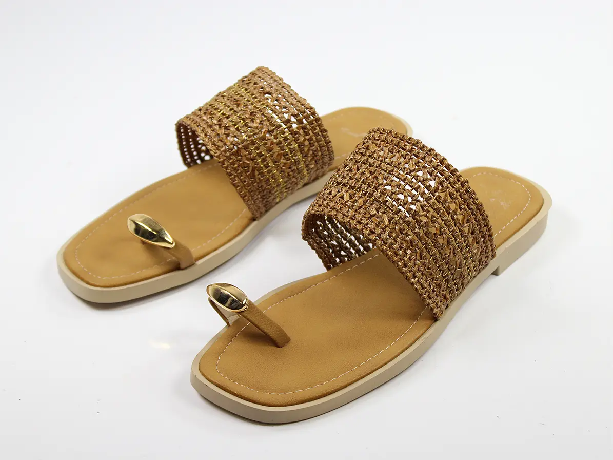 صندل حصیری گلدن فینگر زارا | Golden finger Zara — تصویر ۶