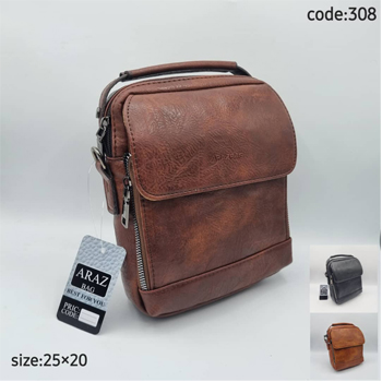 کیف دوشی دستی چرم ARAZBAG مدل شیرزاد