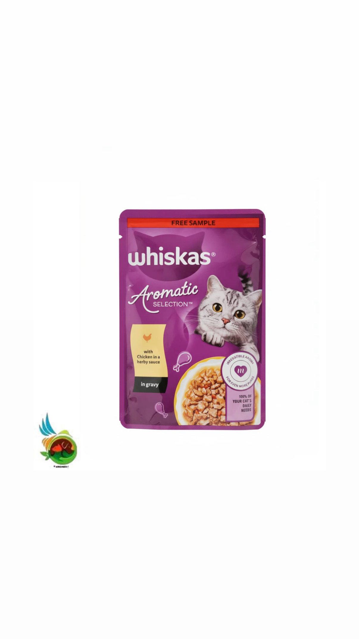 پوچ گربه بالغ آروماتیک سلکشن ویسکاس طعم مرغ در سس Whiskas with chicken وزن ۸۵ گرم