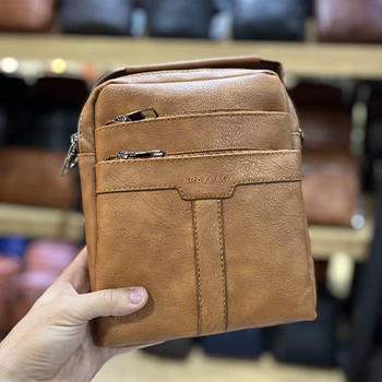 کیف دوشی دستی چرم ARAZBAG مدل شاهین