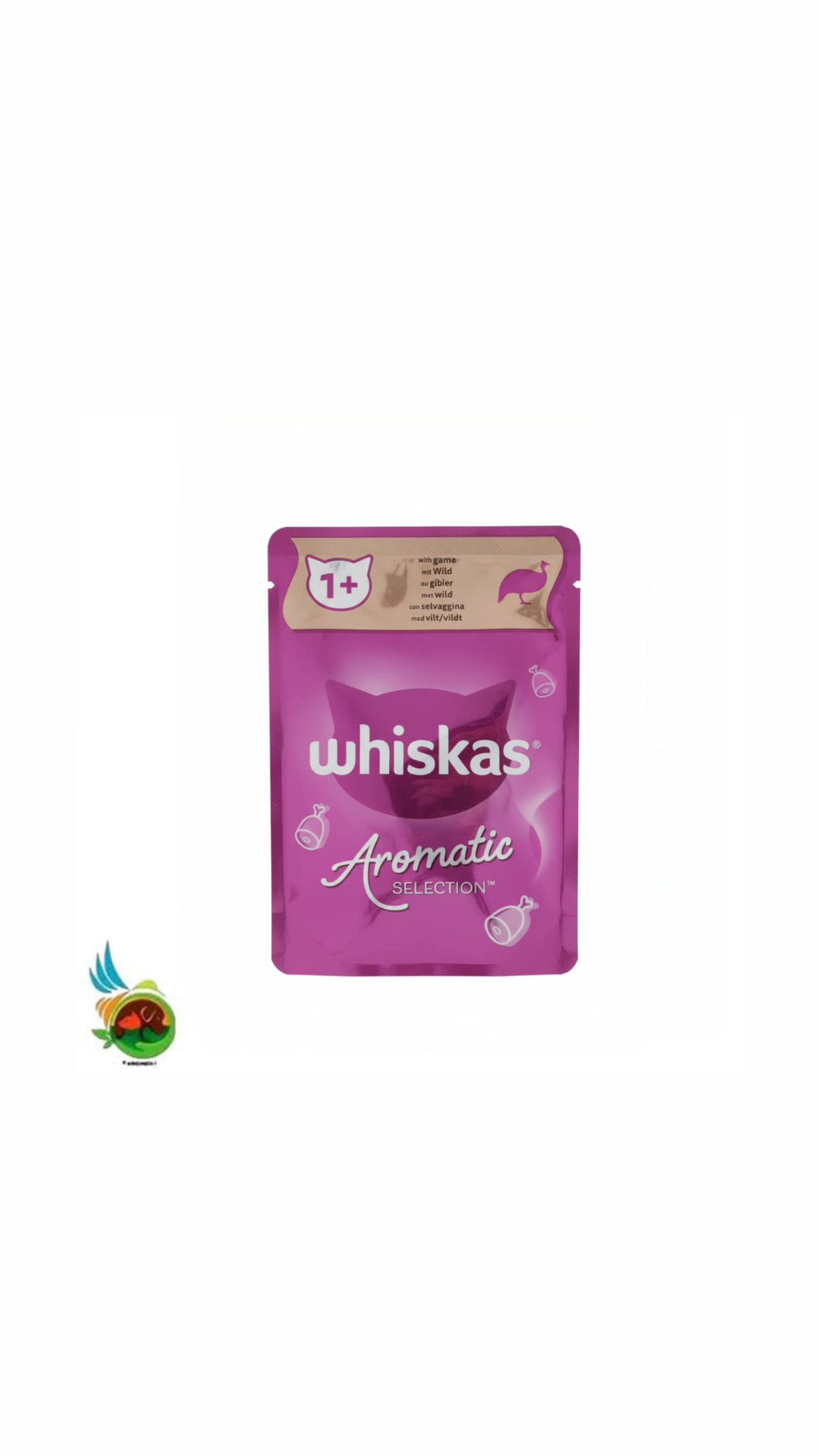 پوچ گربه بالغ آروماتیک سلکشن ویسکاس طعم گوشت شکار در سس Whiskas with game وزن ۸۵ گرم