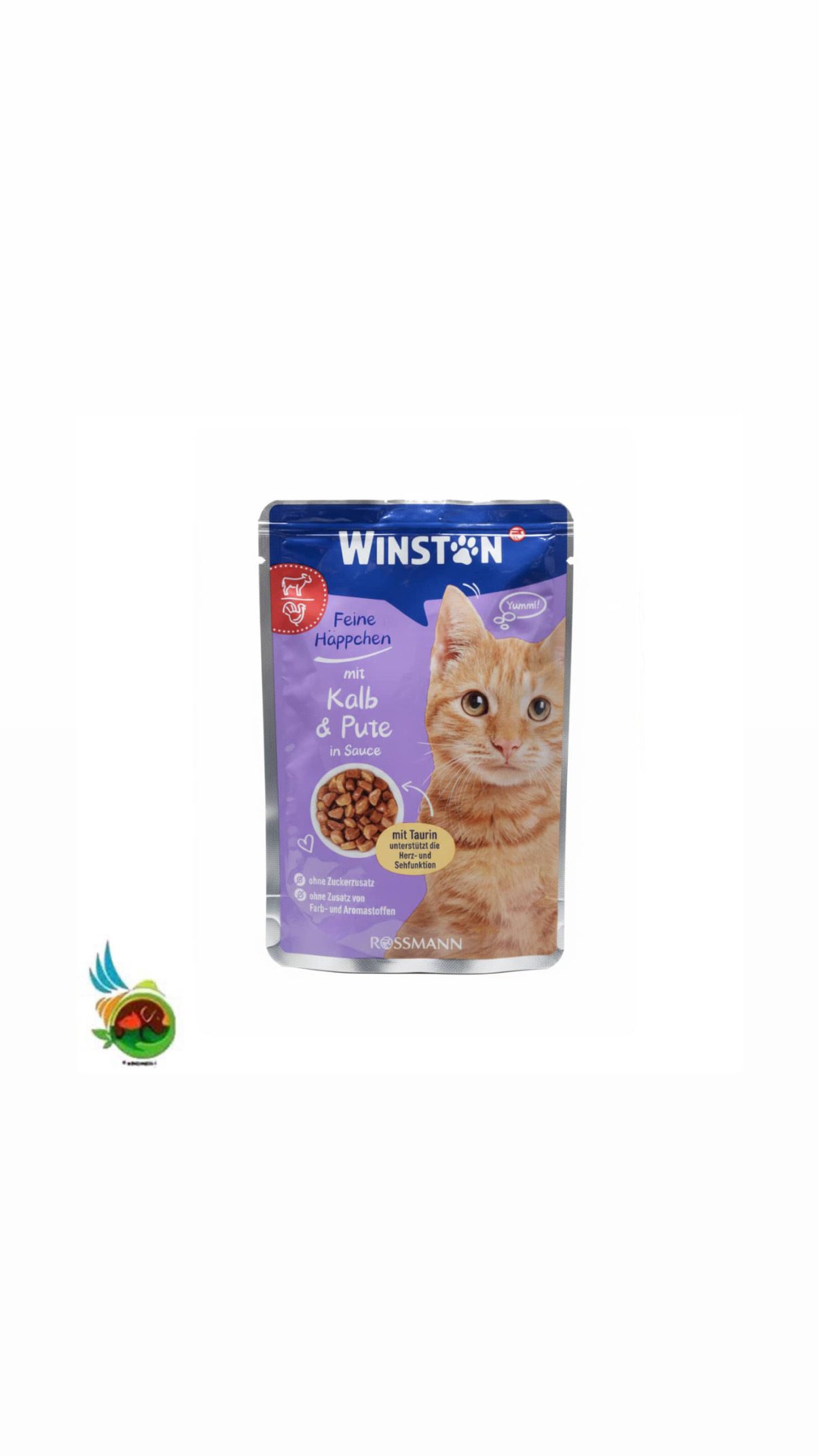 پوچ گربه وینستون طعم گوساله و بوقلمون در سس Winston mit kalb &amp; pute in sauce وزن ۱۰۰ گرم