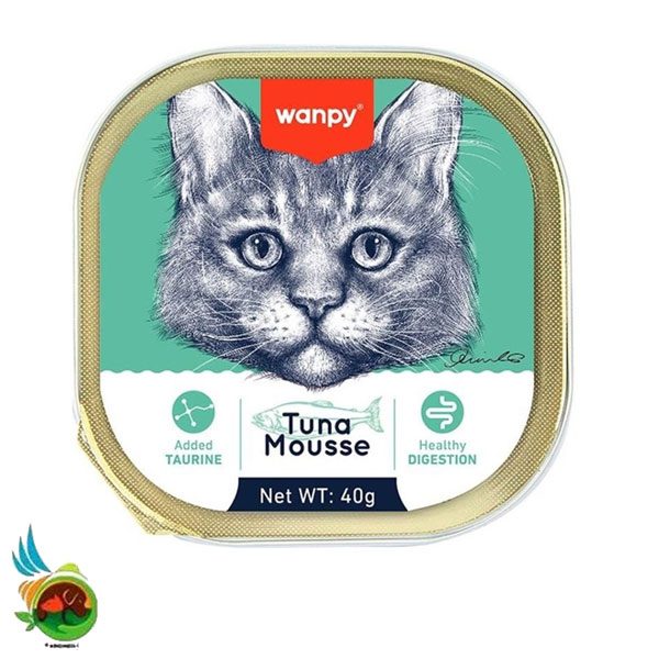 ووم گربه ونپی طعم تن مدل موس Wanpy mousse tuna وزن ۴۰ گرم
