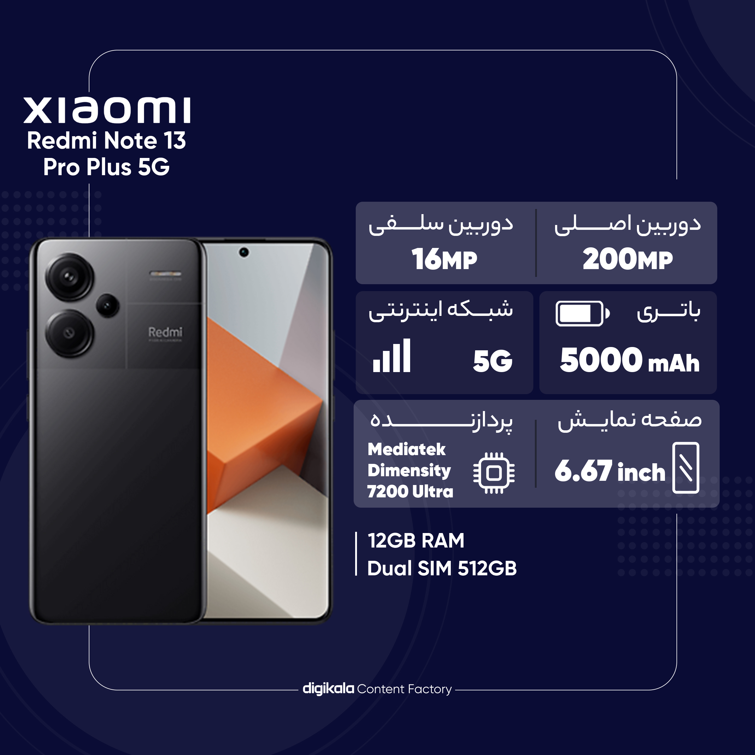 گوشی موبایل شیائومی Redmi Note 13 Pro Plus 5G حافظه 256 گیگ رم 8 گیگ — تصویر ۶