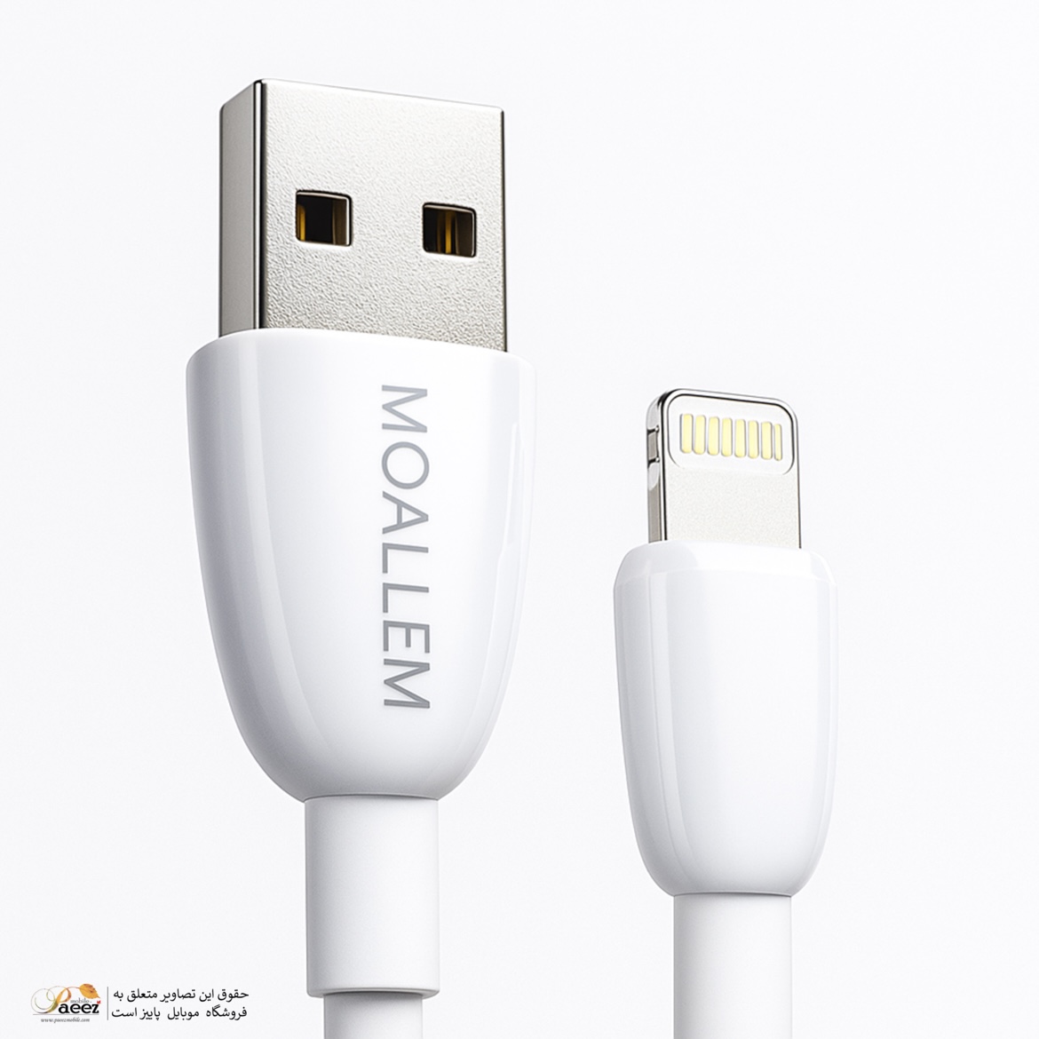 کابل ژله ای USB به لایتنینگ آیفون برند معلم با طول ۱ متر