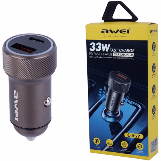 شارژر فندکی اوی Awei C-857 توان 33 وات